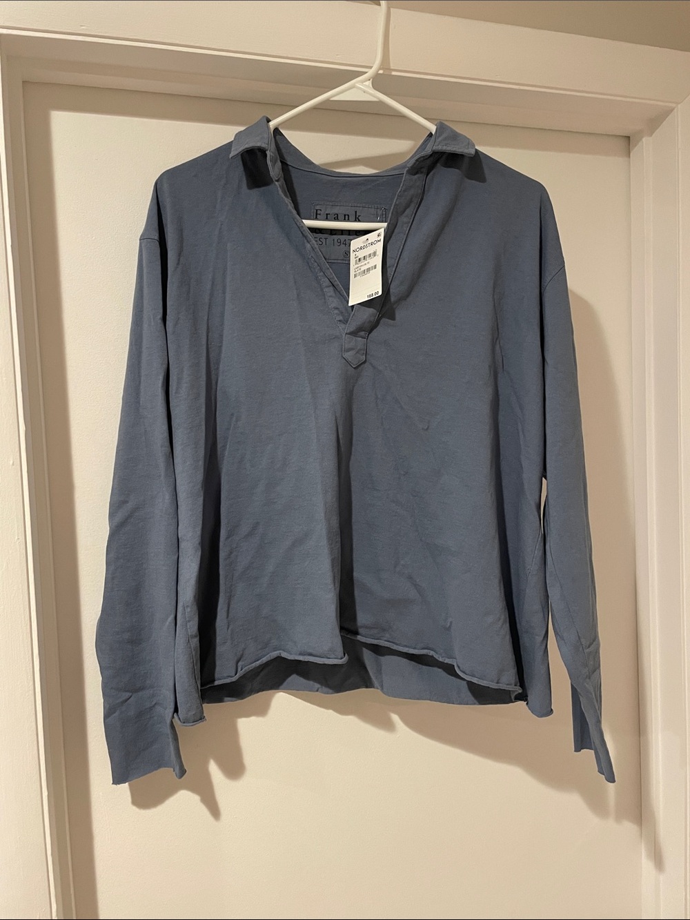 FRANK & EILEEN Blue Lab 100% Cotton Polo Popover Tee Shirt - Picture 2 of 3